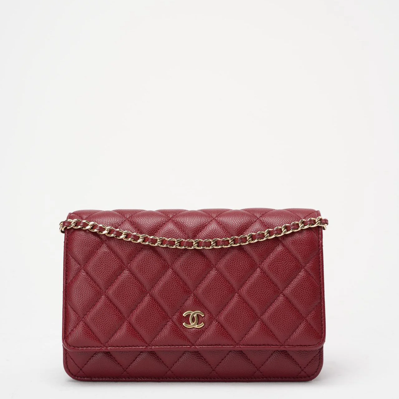 Chanel Burgundy Wallet on Chain WOC Caviar 2019
