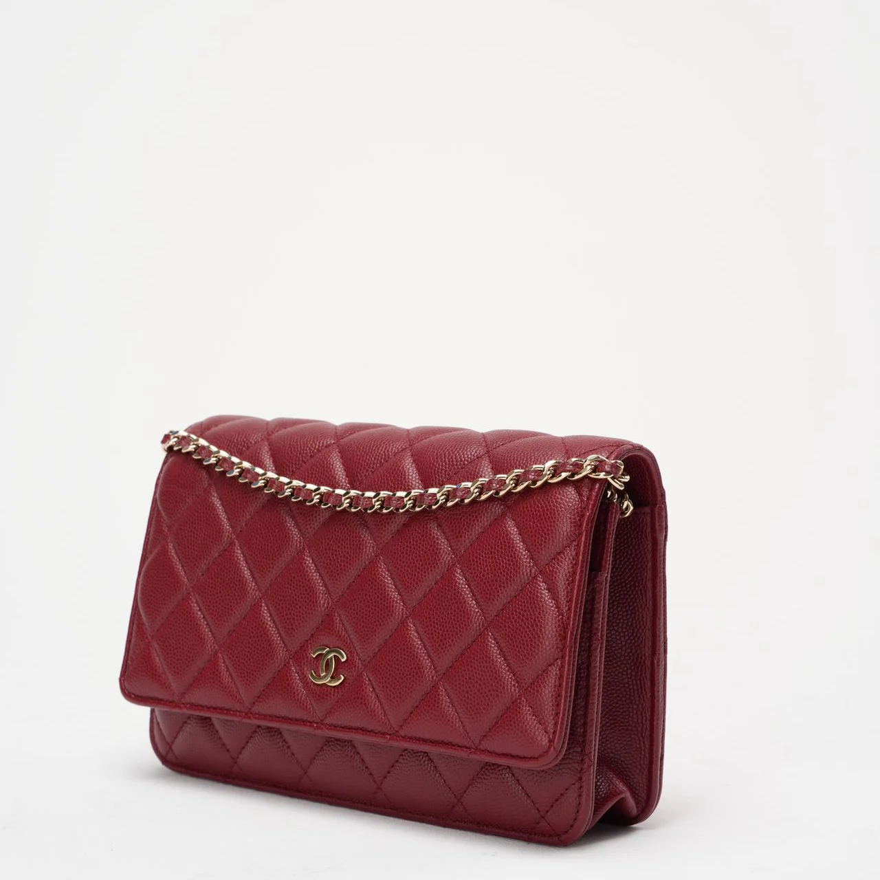 Chanel Burgundy Wallet on Chain WOC Caviar 2019