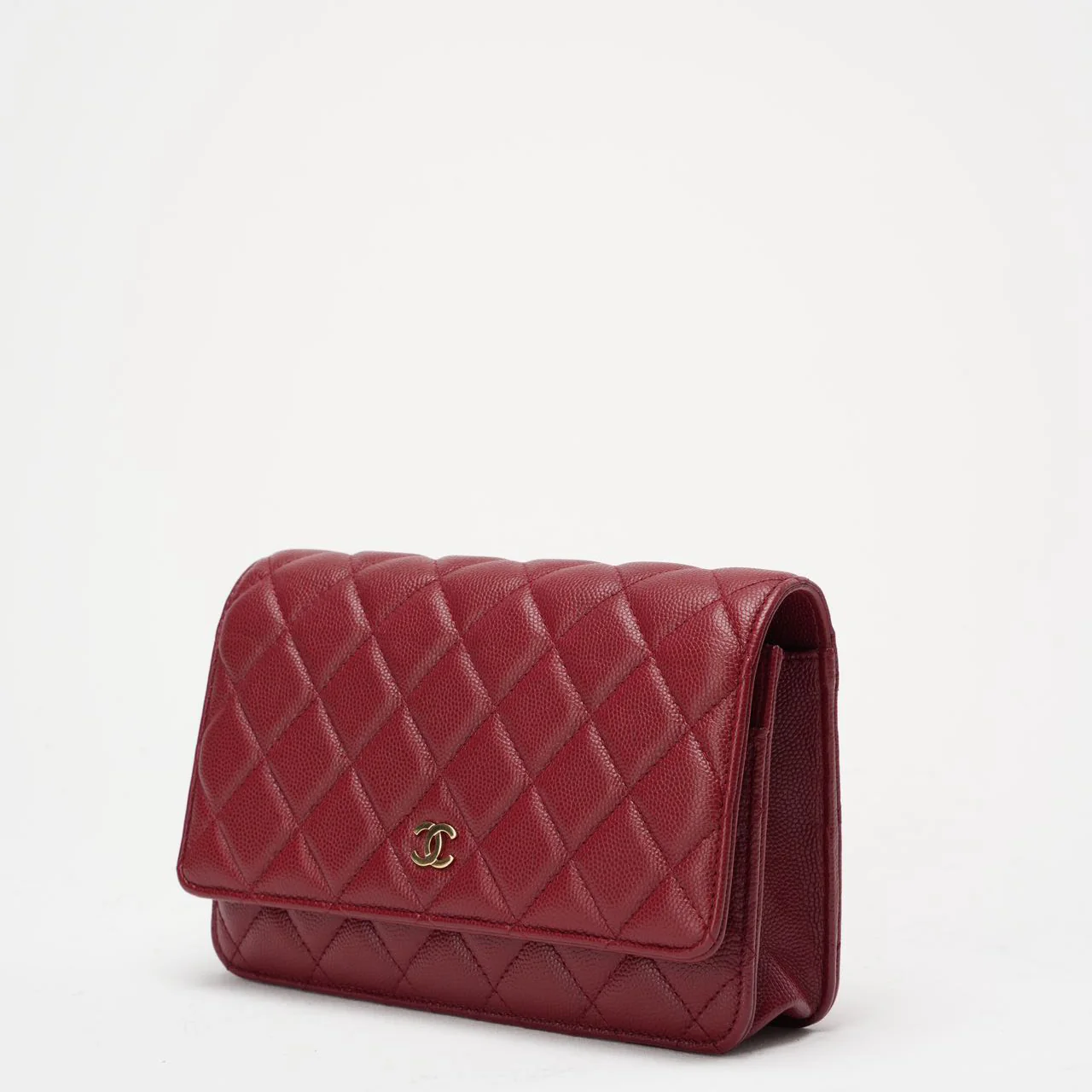 Chanel Burgundy Wallet on Chain WOC Caviar 2019