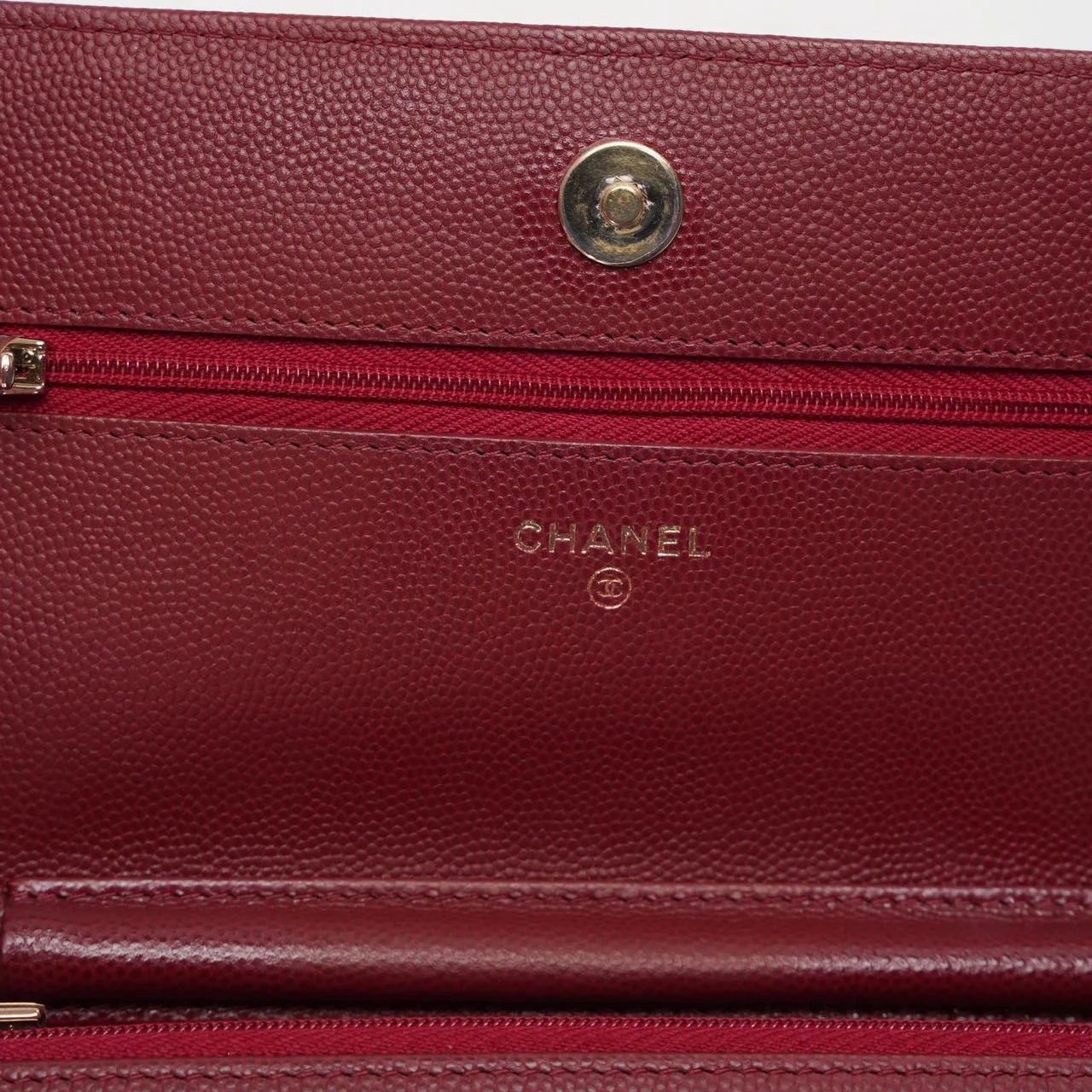 Chanel Burgundy Wallet on Chain WOC Caviar 2019