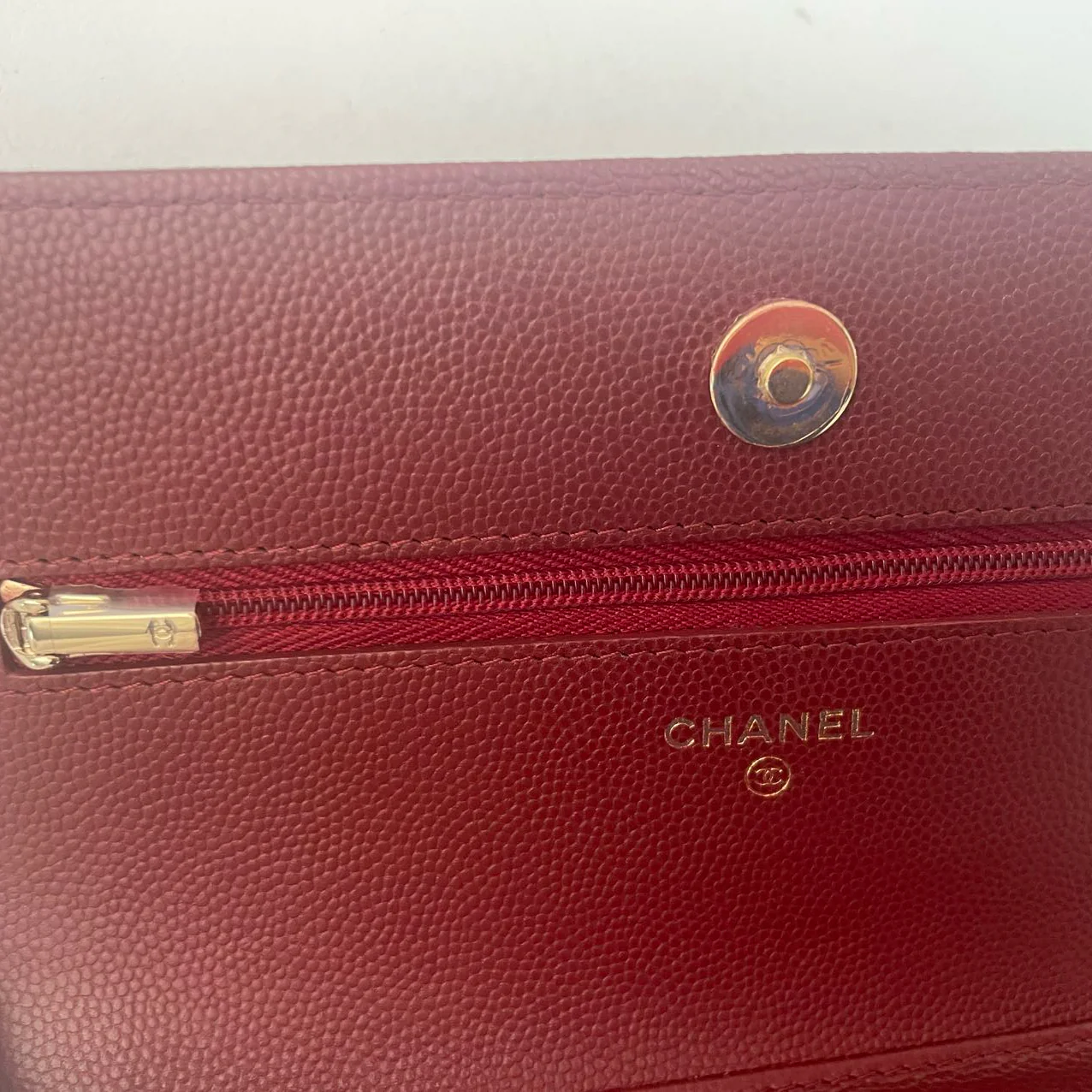 Chanel Burgundy Wallet on Chain WOC Caviar 2019