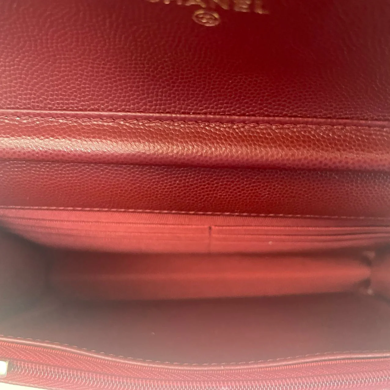 Chanel Burgundy Wallet on Chain WOC Caviar 2019