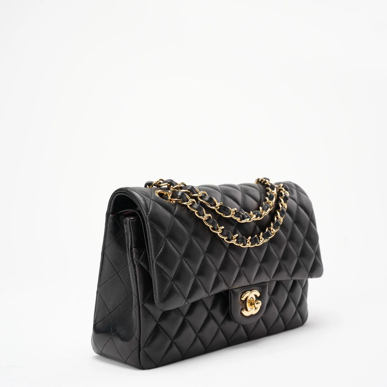 Chanel Black Medium Double Flap Lambskin 2014-2015
