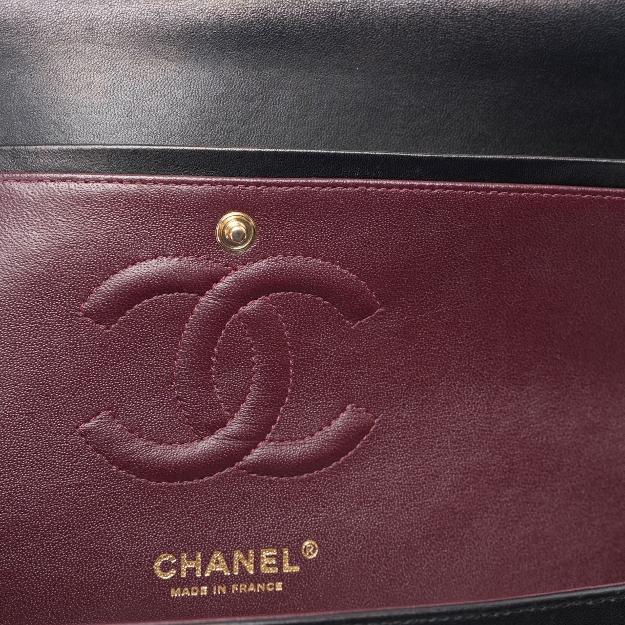 Chanel Black Medium Double Flap Lambskin 2014-2015