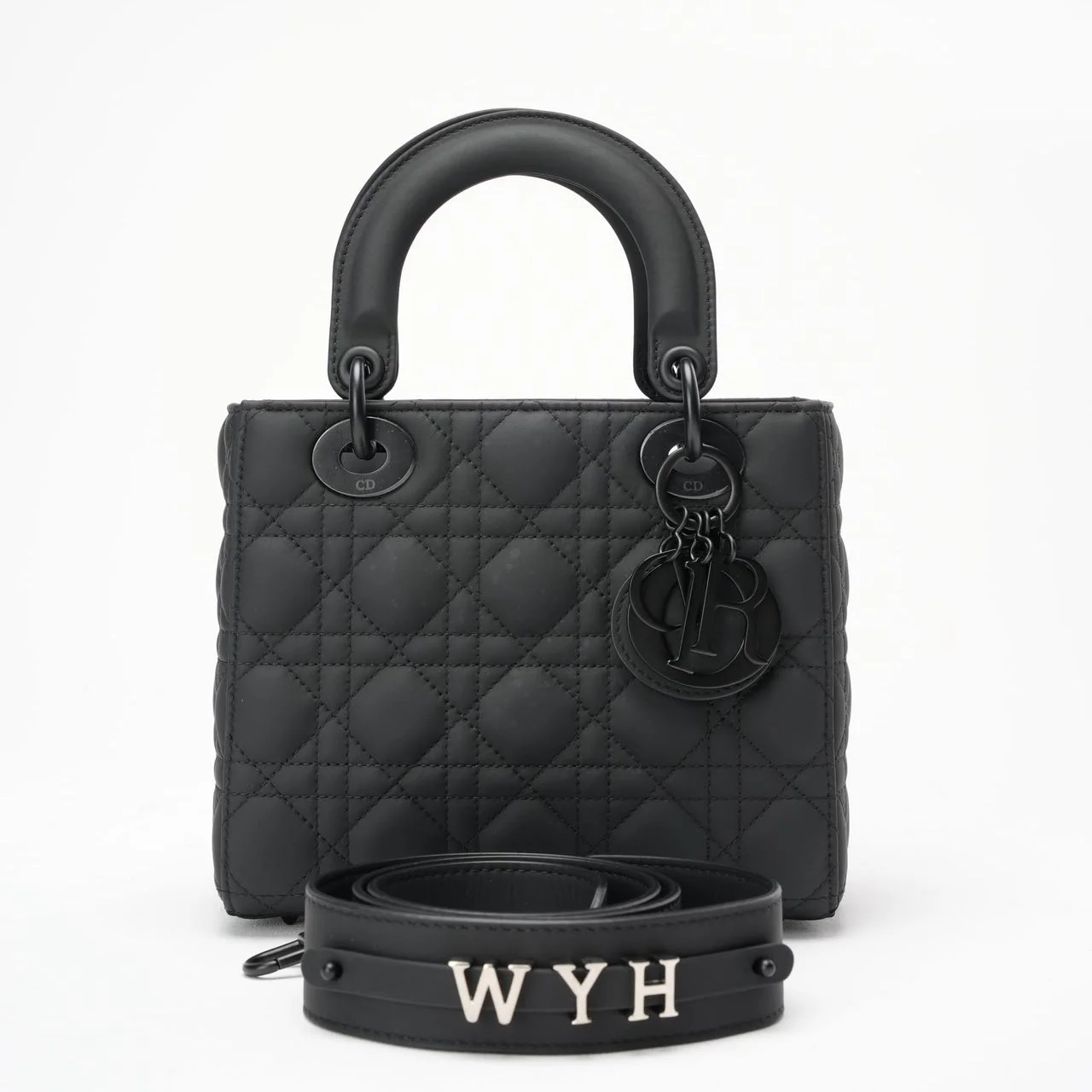 Christian Dior Matte Black Small Lady Dior Bag 2021