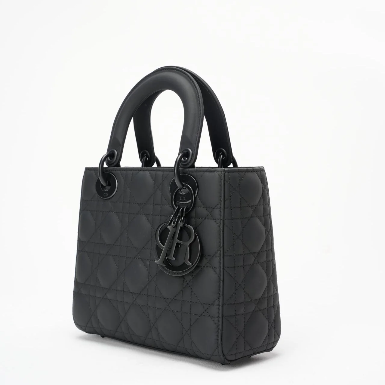 Christian Dior Matte Black Small Lady Dior Bag 2021