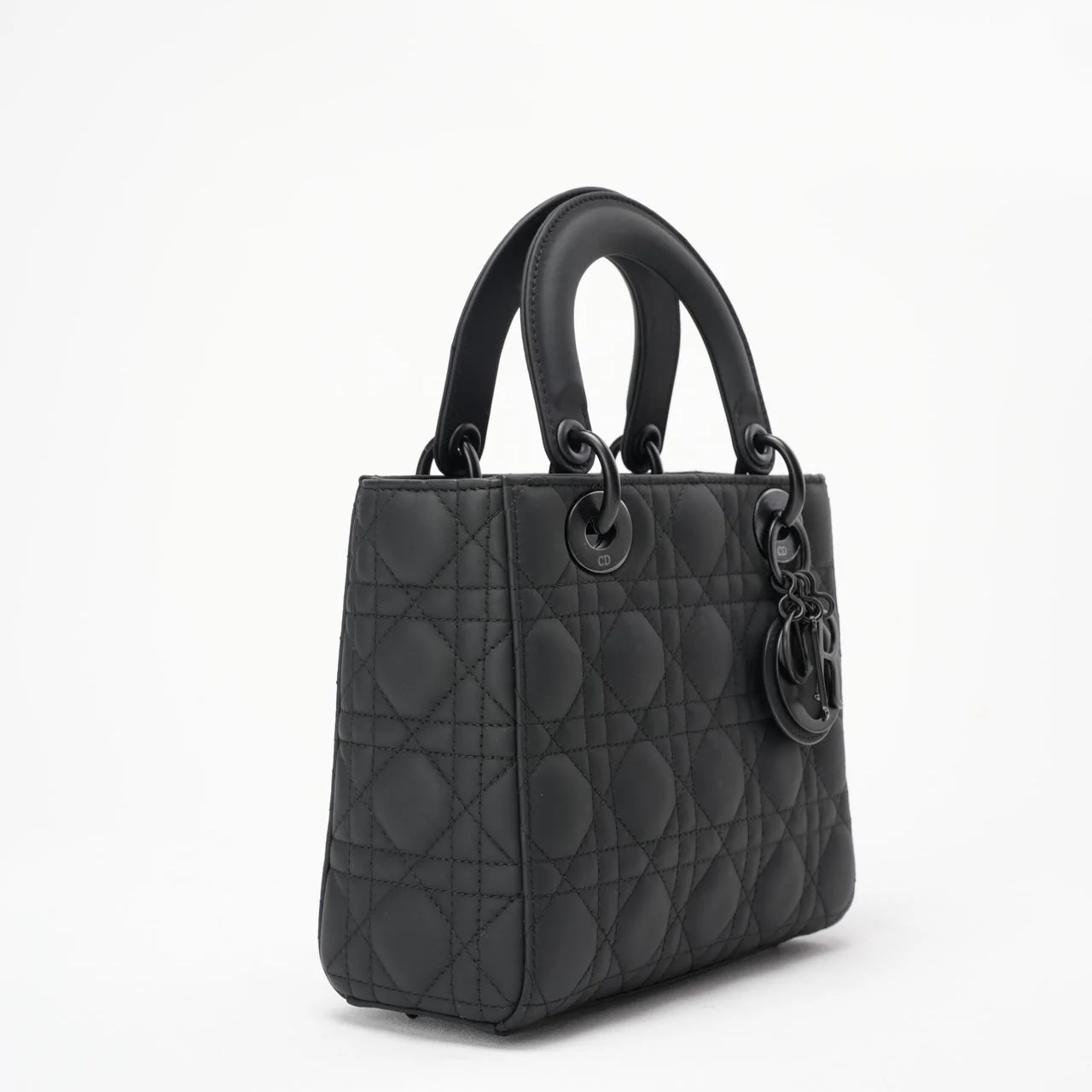 Christian Dior Matte Black Small Lady Dior Bag 2021