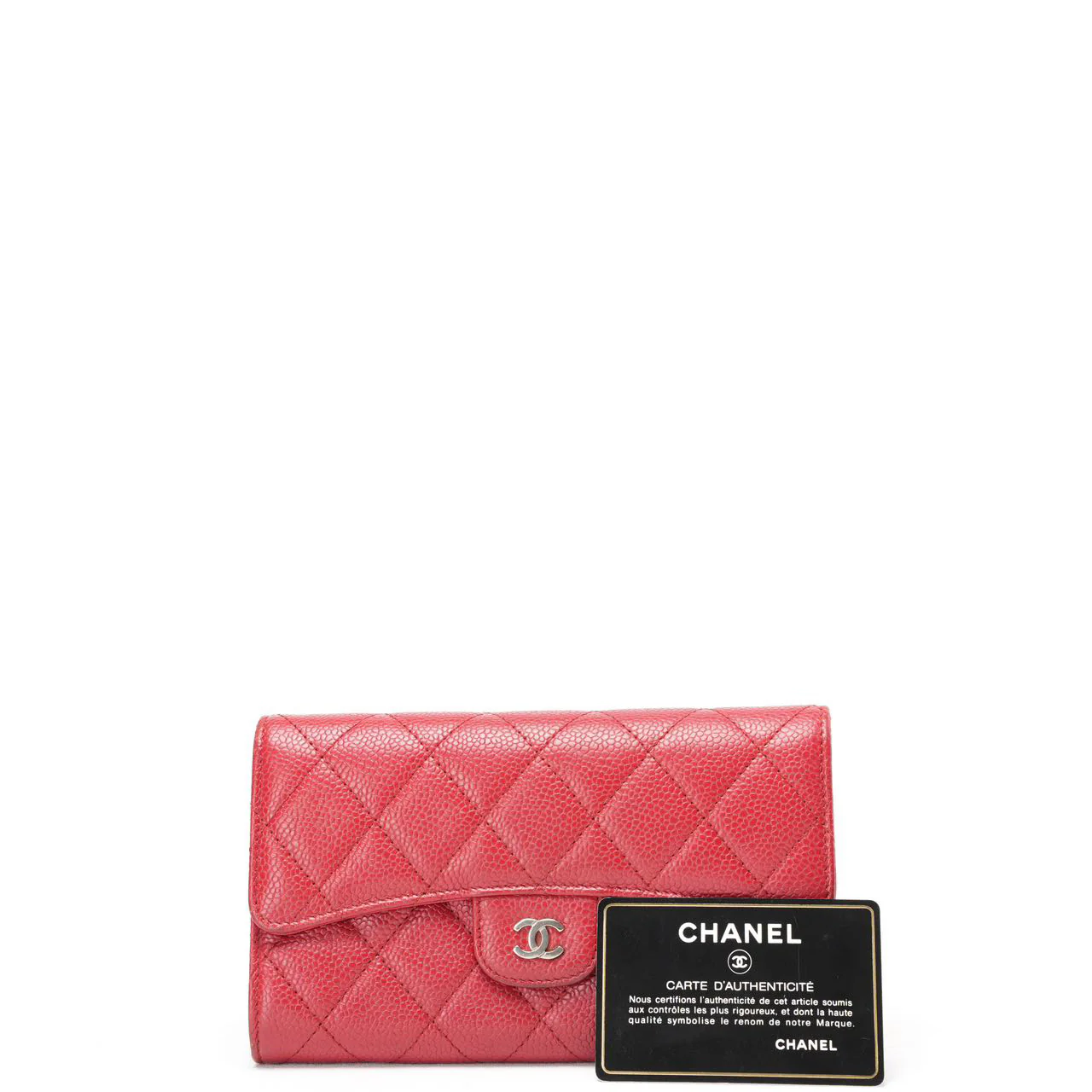 Chanel Red Large Flap Wallet Caviar 2014-2015
