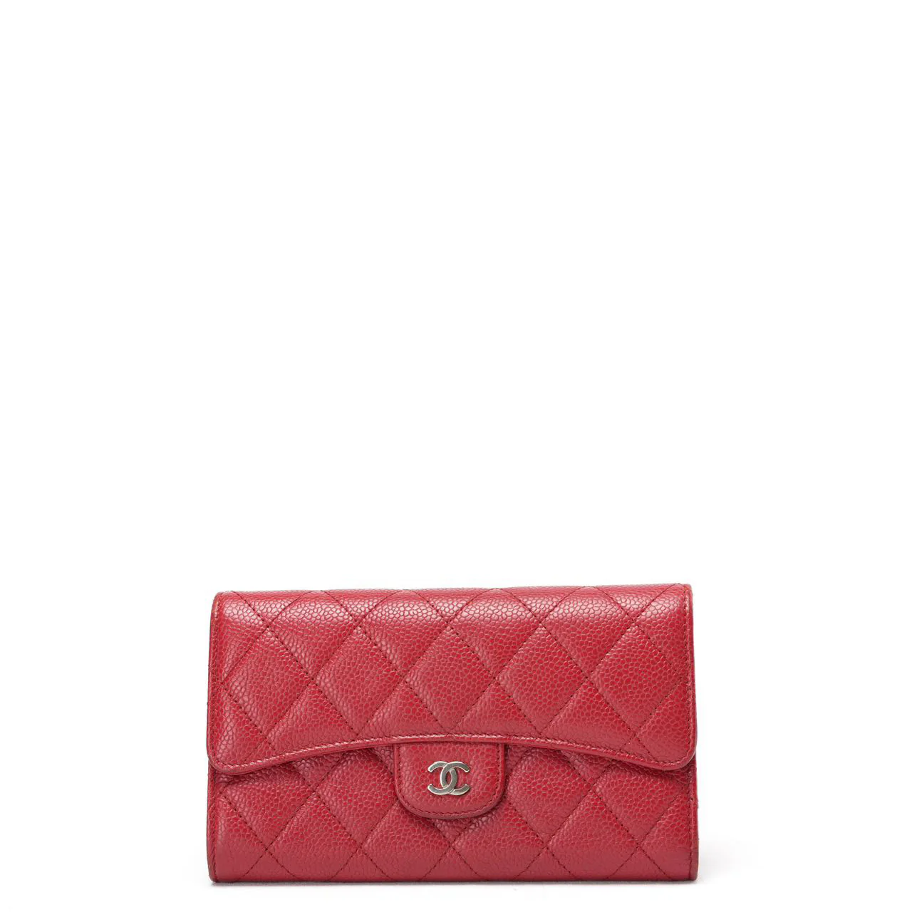 Chanel Red Large Flap Wallet Caviar 2014-2015