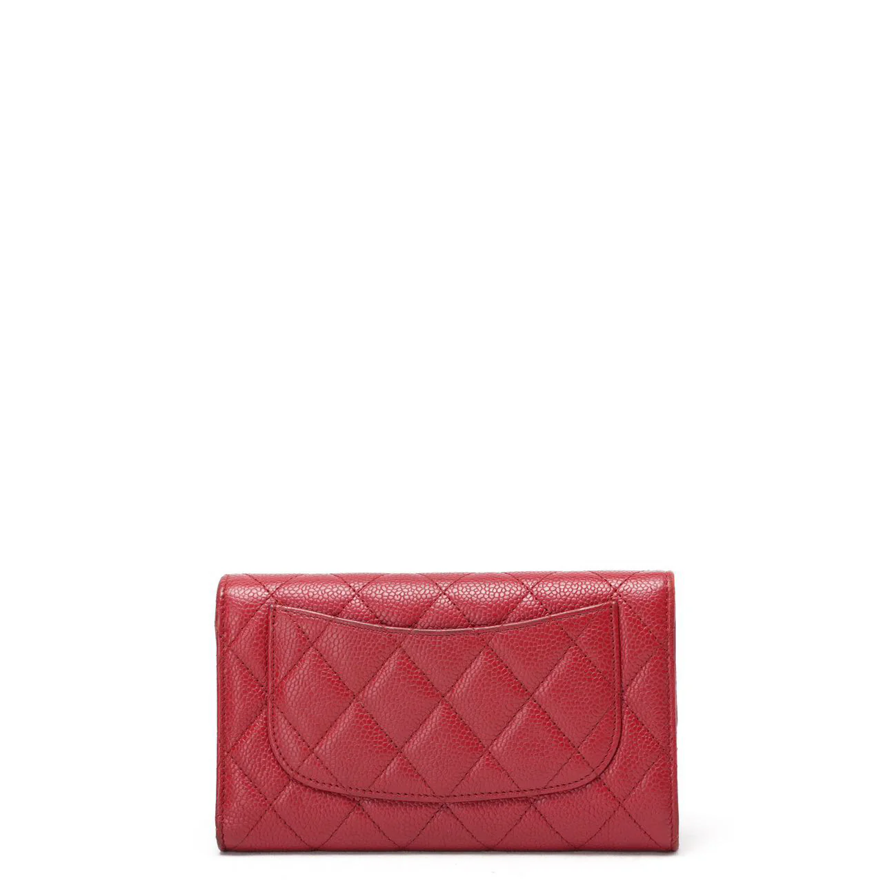 Chanel Red Large Flap Wallet Caviar 2014-2015