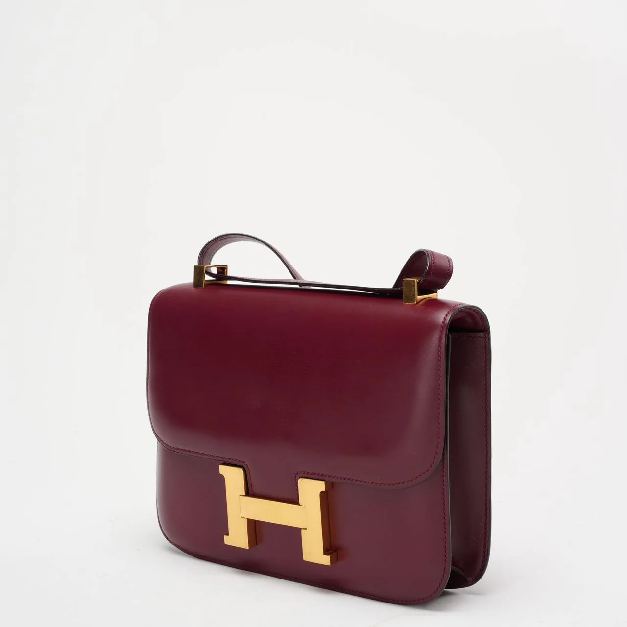 Hermes Vintage Constance 24 Burgundy Box 1980’s