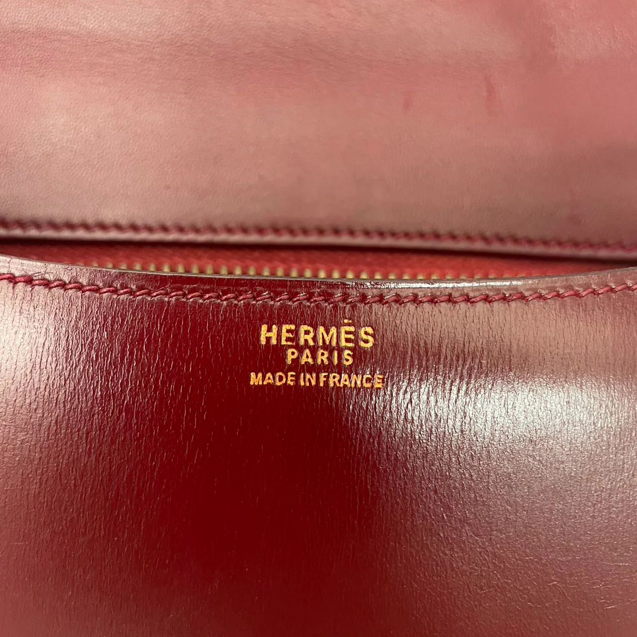 Hermes Vintage Constance 24 Burgundy Box 1980’s