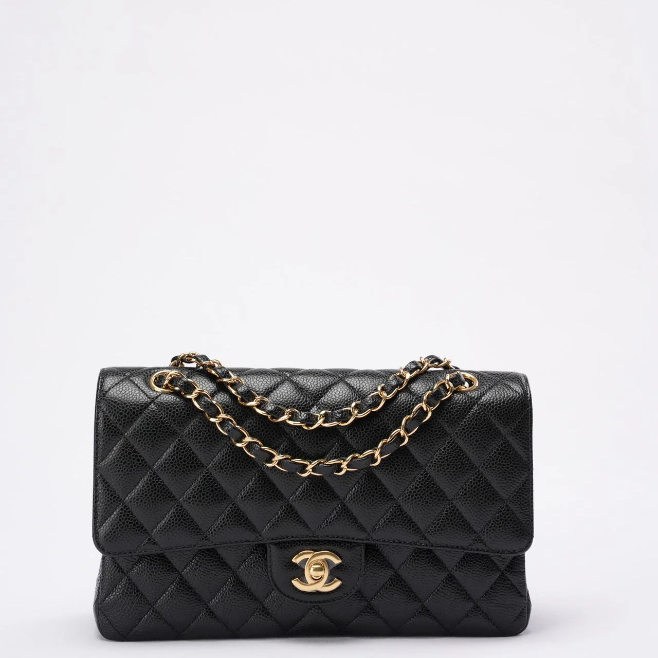 Chanel Black Classic Double Flap Bag Caviar