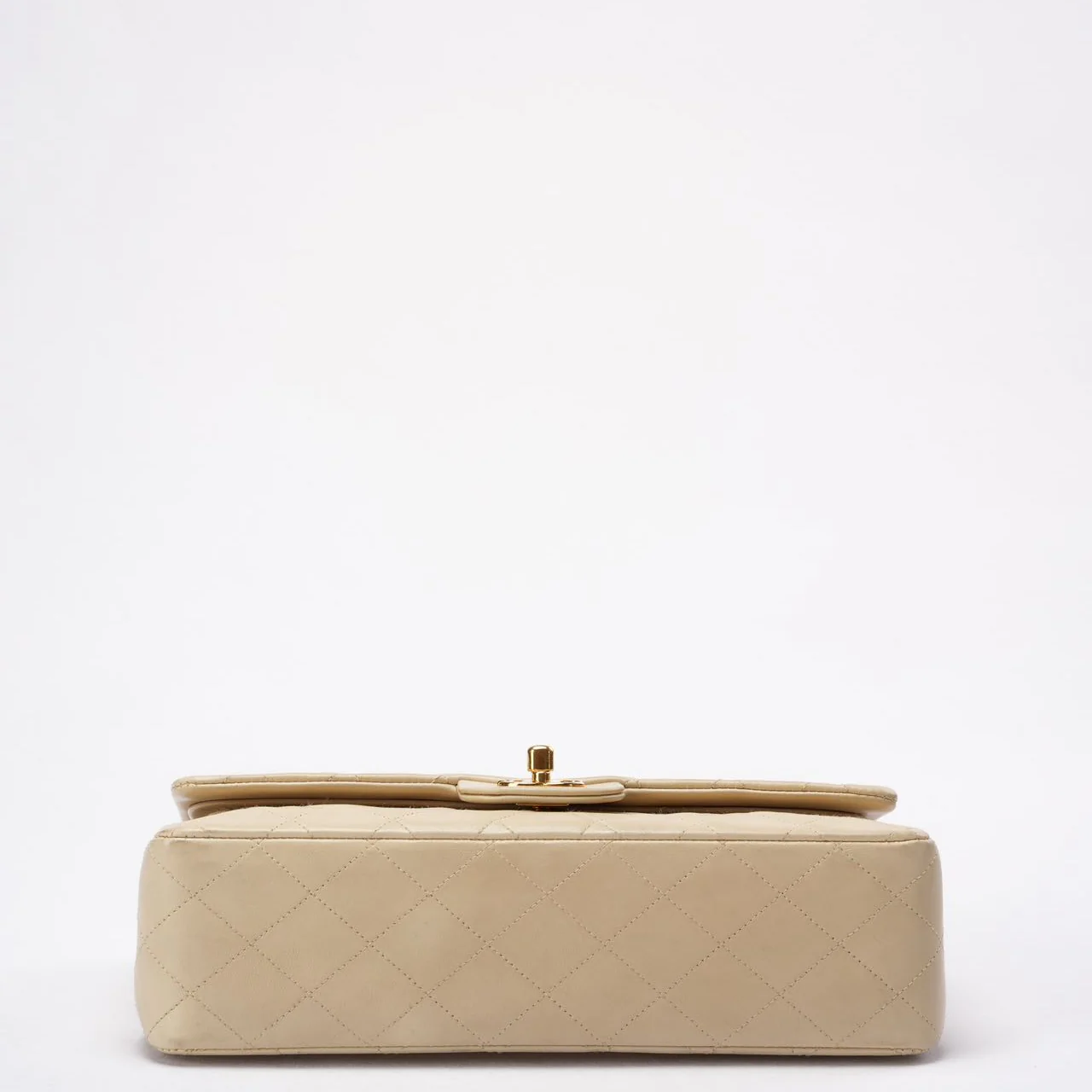 Chanel Beige Vintage Medium Classic Flap Lambskin 1996-1997