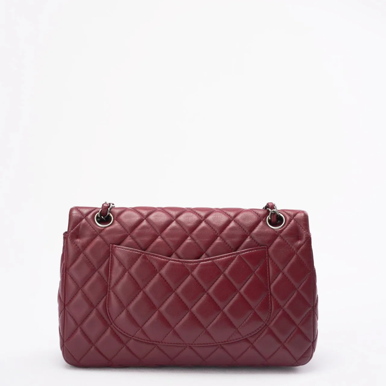 Chanel Burgundy Classic Double Flap Bag Lambskin 2008-2009