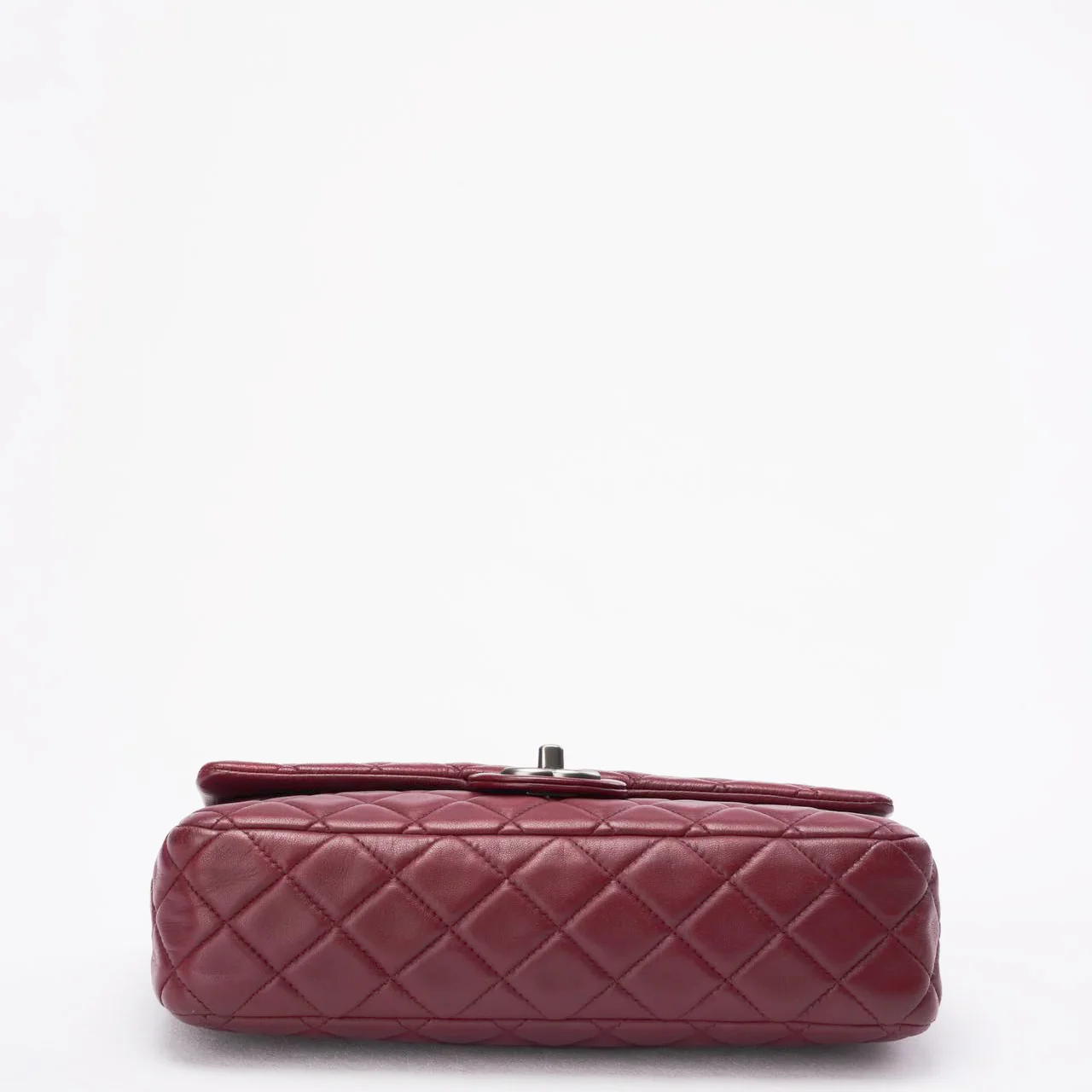 Chanel Burgundy Classic Double Flap Bag Lambskin 2008-2009