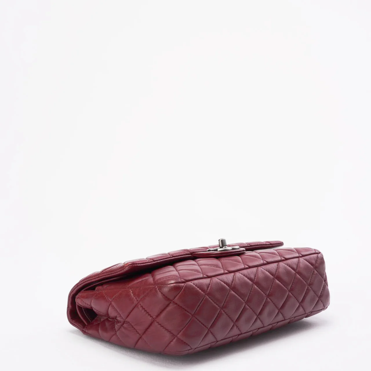 Chanel Burgundy Classic Double Flap Bag Lambskin 2008-2009