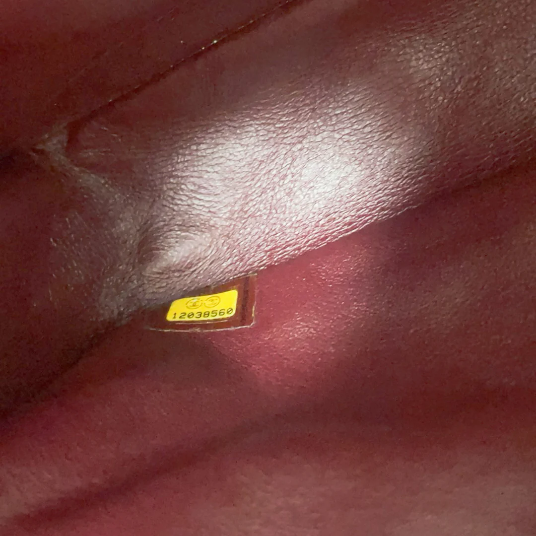 Chanel Burgundy Classic Double Flap Bag Lambskin 2008-2009