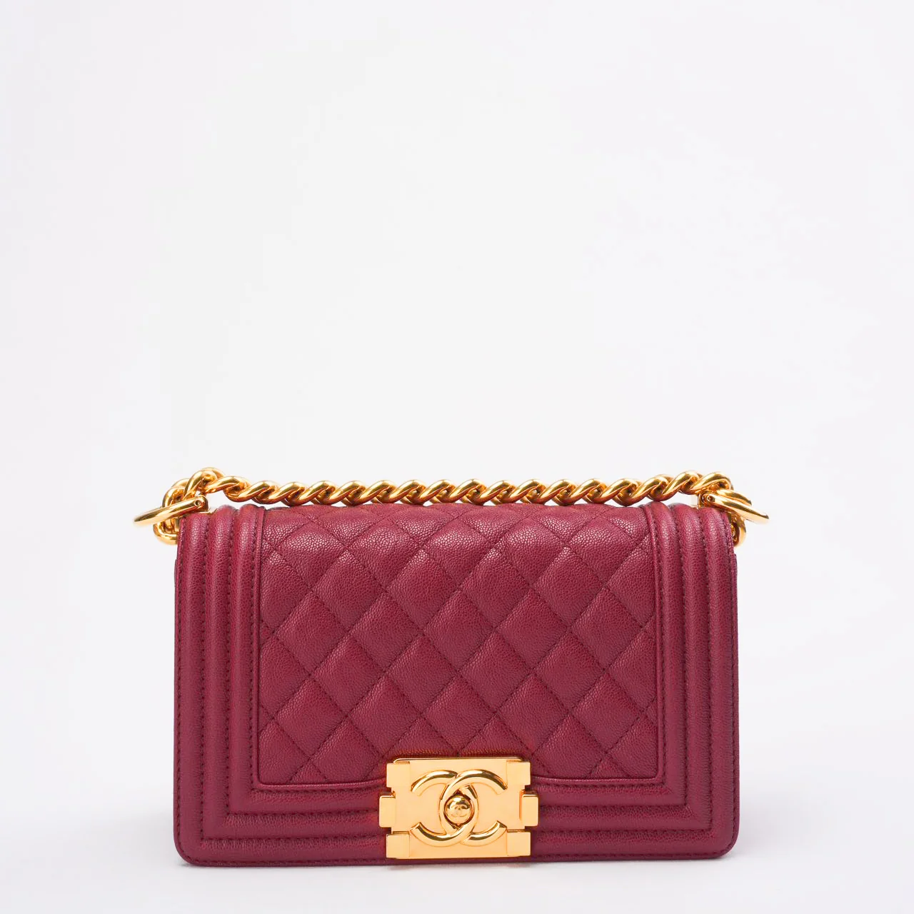 Chanel Burgundy Small Le boy Caviar 2018-2019