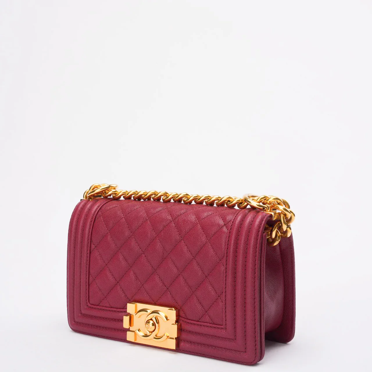 Chanel Burgundy Small Le boy Caviar 2018-2019