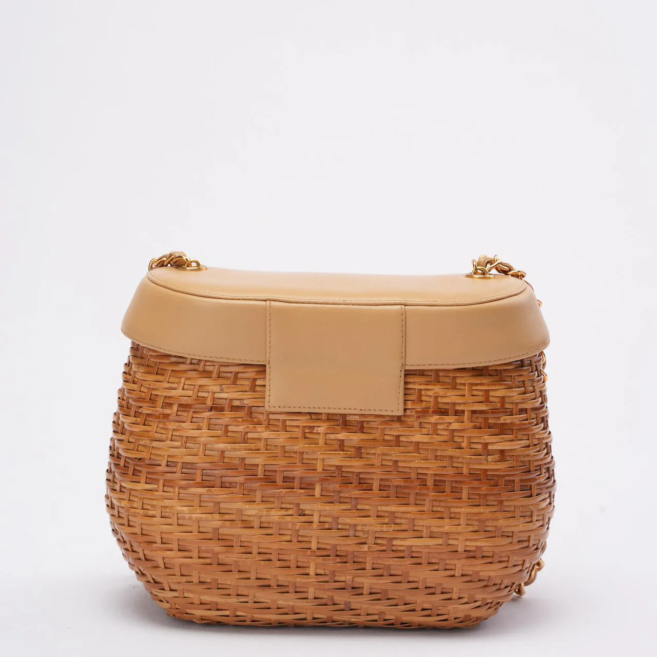 Chanel Vintage Wicker Basket Shoulder Bag 1990´s
