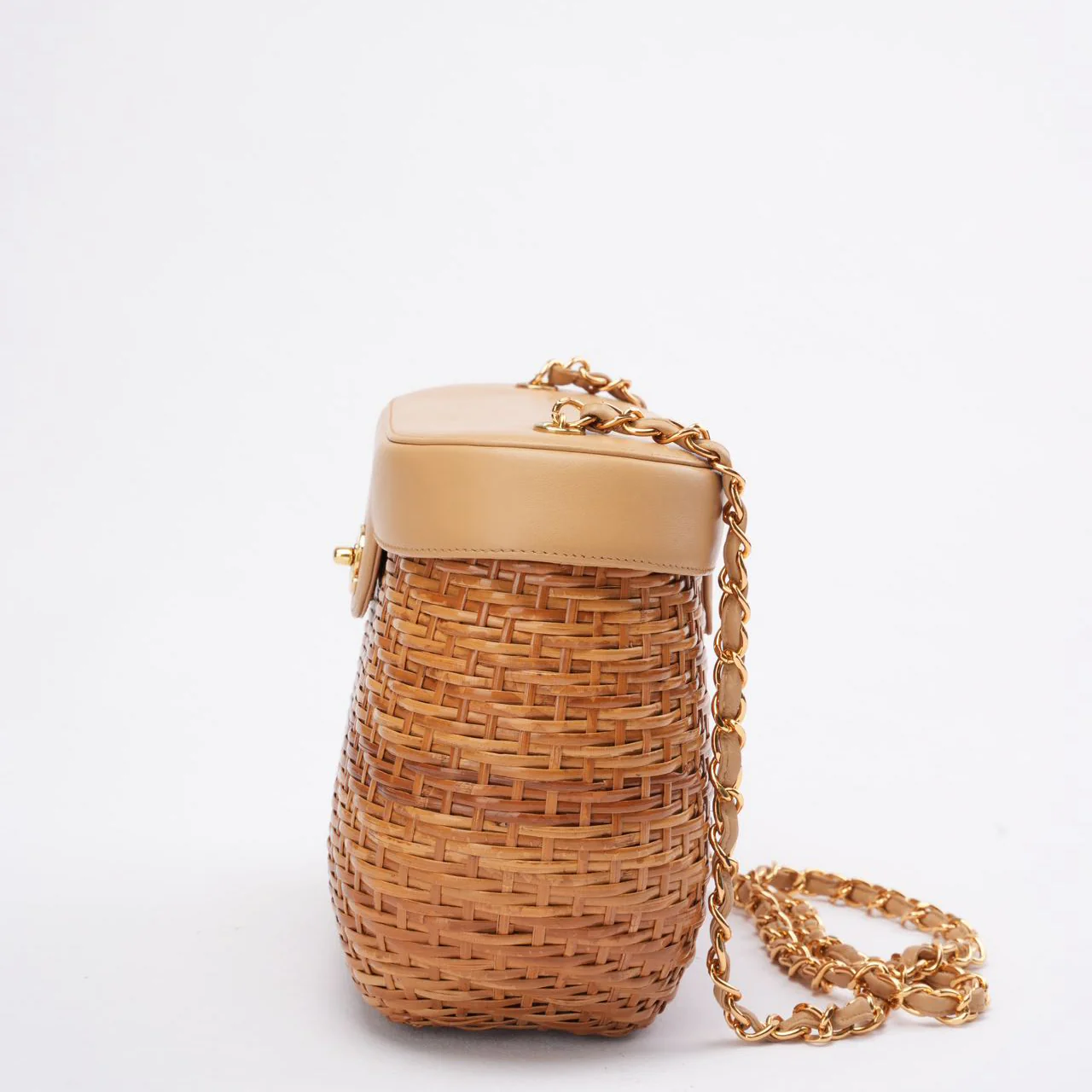 Chanel Vintage Wicker Basket Shoulder Bag 1990´s