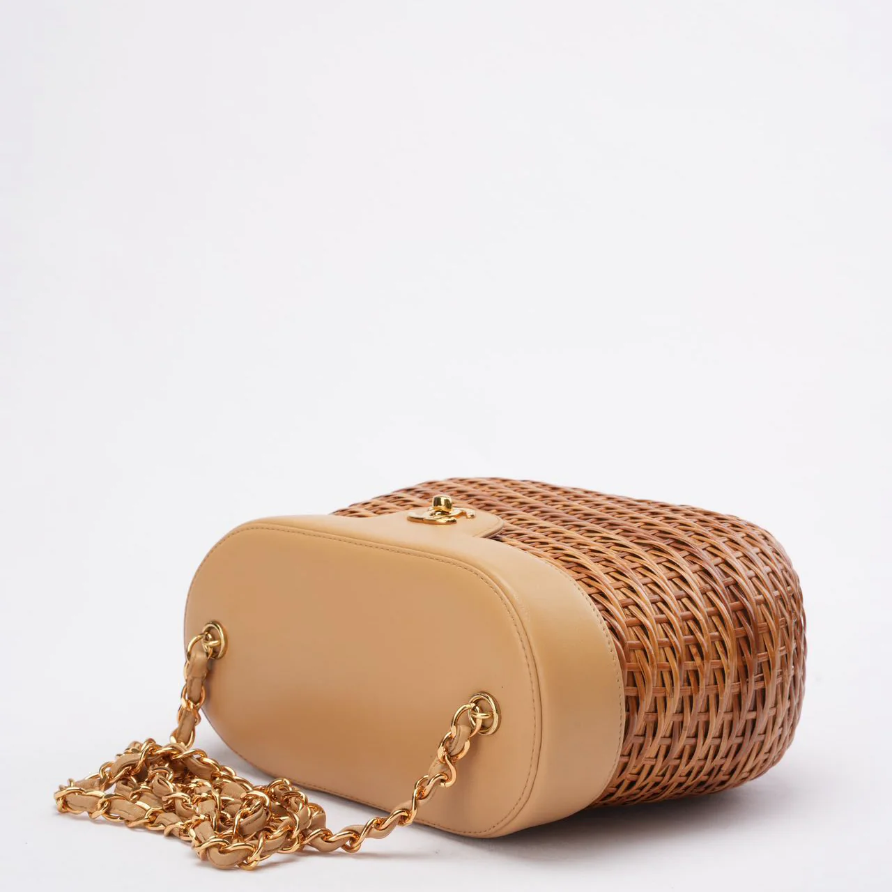 Chanel Vintage Wicker Basket Shoulder Bag 1990´s