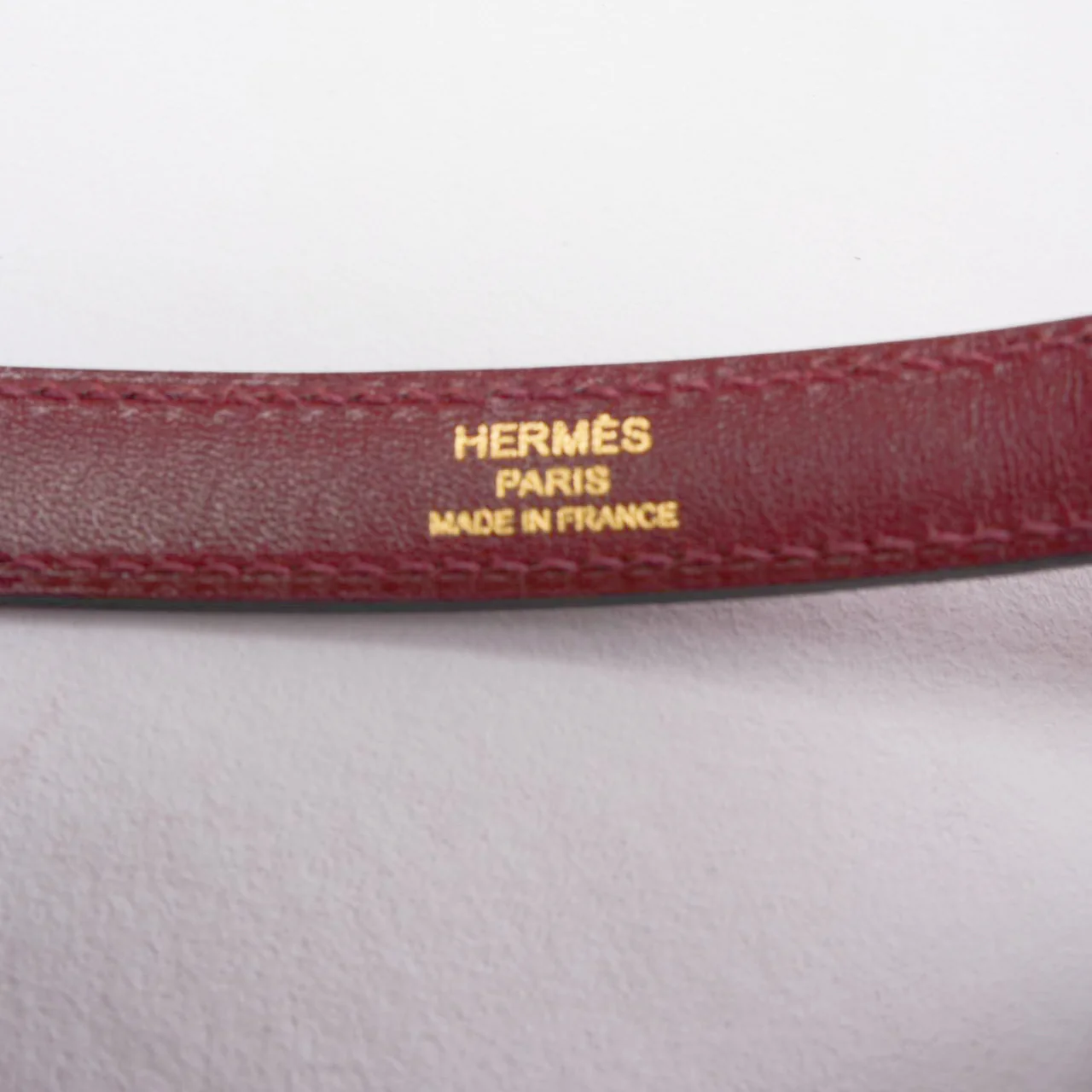 Hermes Kelly Burgundy Shoulder Strap