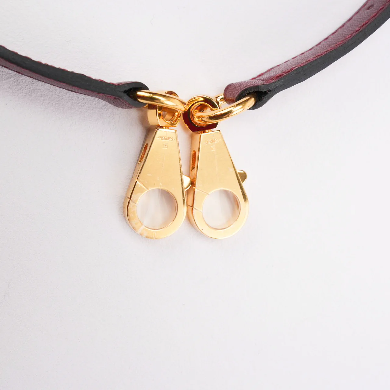 Hermes Kelly Burgundy Shoulder Strap