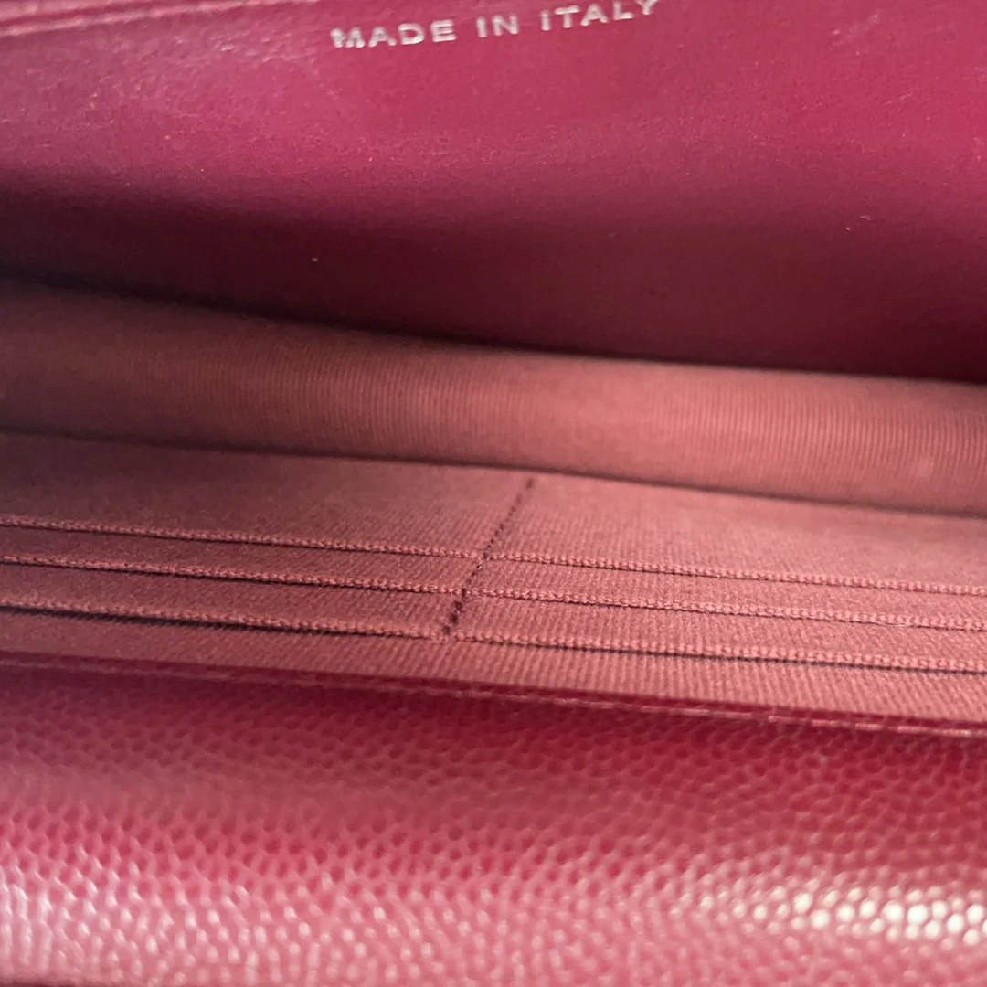 Chanel Burgundy Wallet on Chain (WOC) Multicolor CC