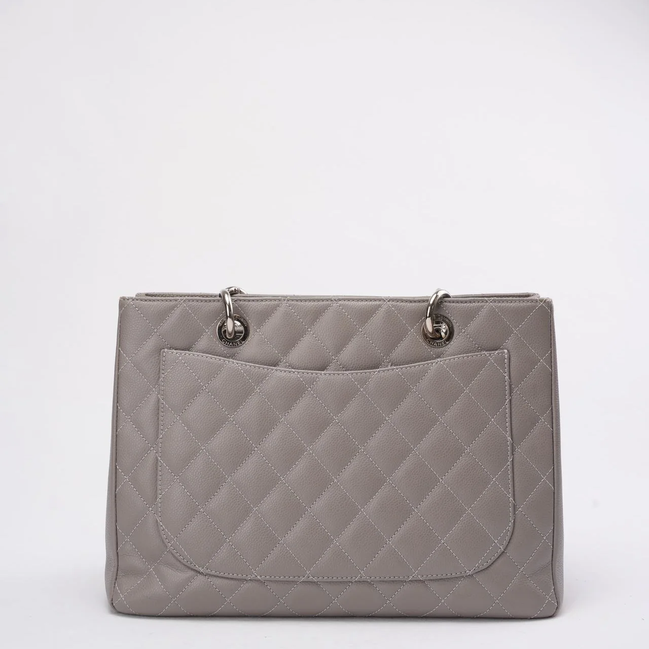 Chanel Grand Shopping Tote (GST) in Gray Caviar Leather 2012-2013