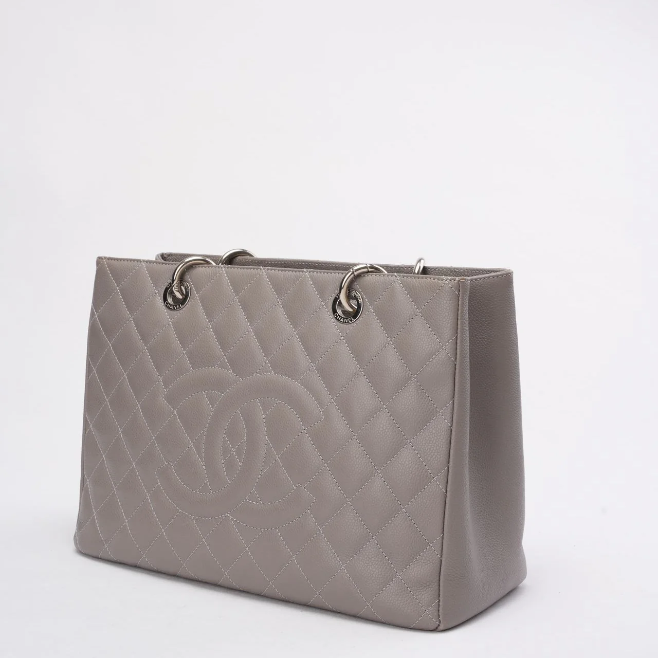 Chanel Grand Shopping Tote (GST) in Gray Caviar Leather 2012-2013