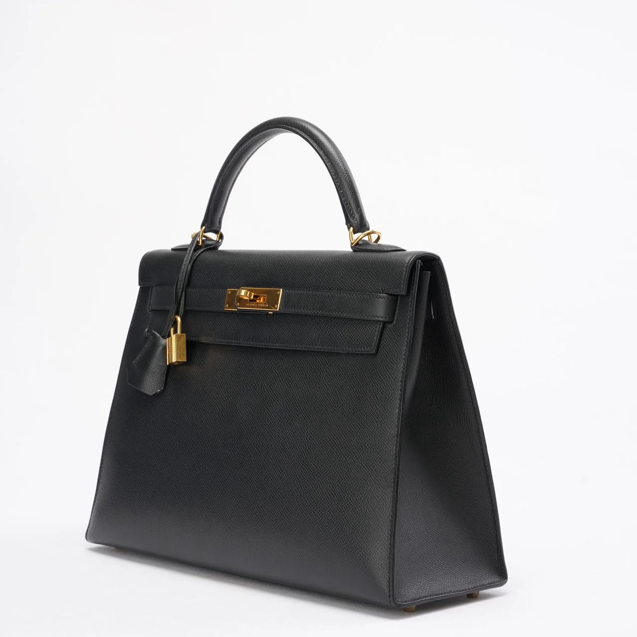 Hermes Black Kelly Sellier 32 Epsom Leather 2010