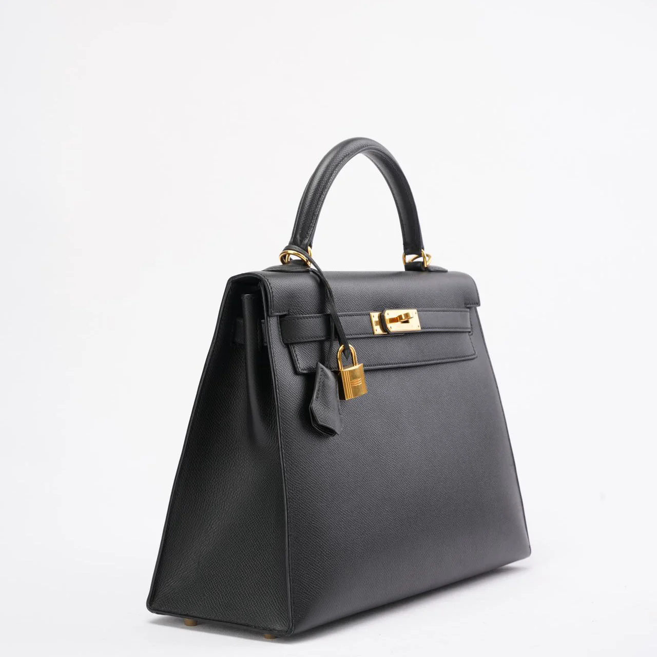 Hermes Black Kelly Sellier 32 Epsom Leather 2010