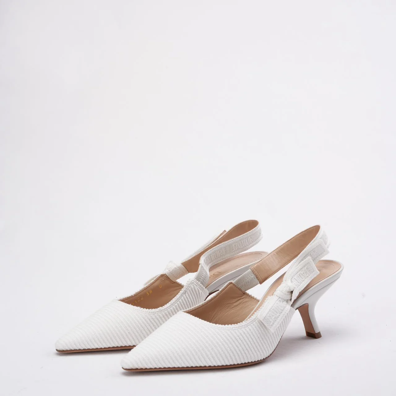Christian Dior J'Adior Slingback Pump in White 38D