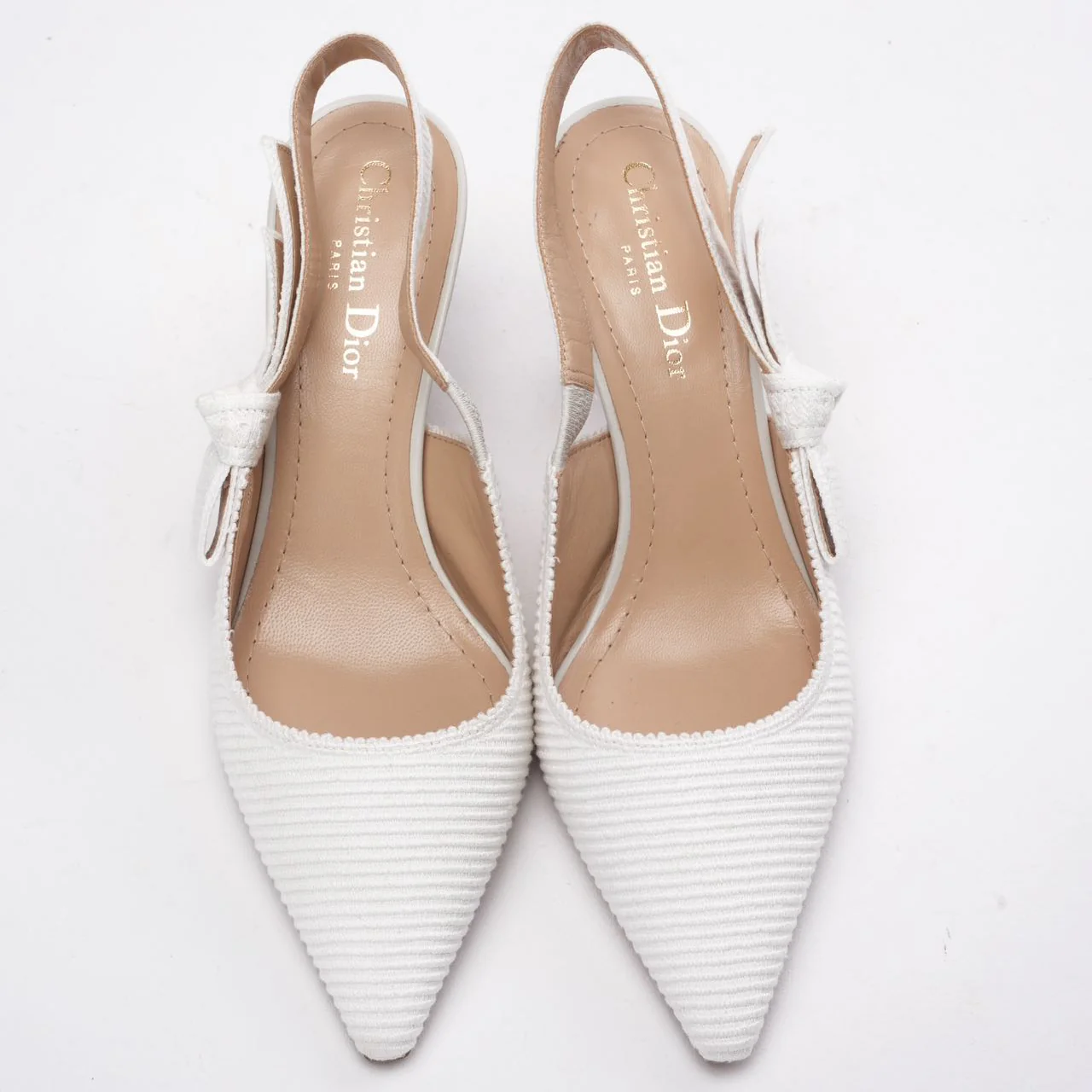 Christian Dior J'Adior Slingback Pump in White 38D