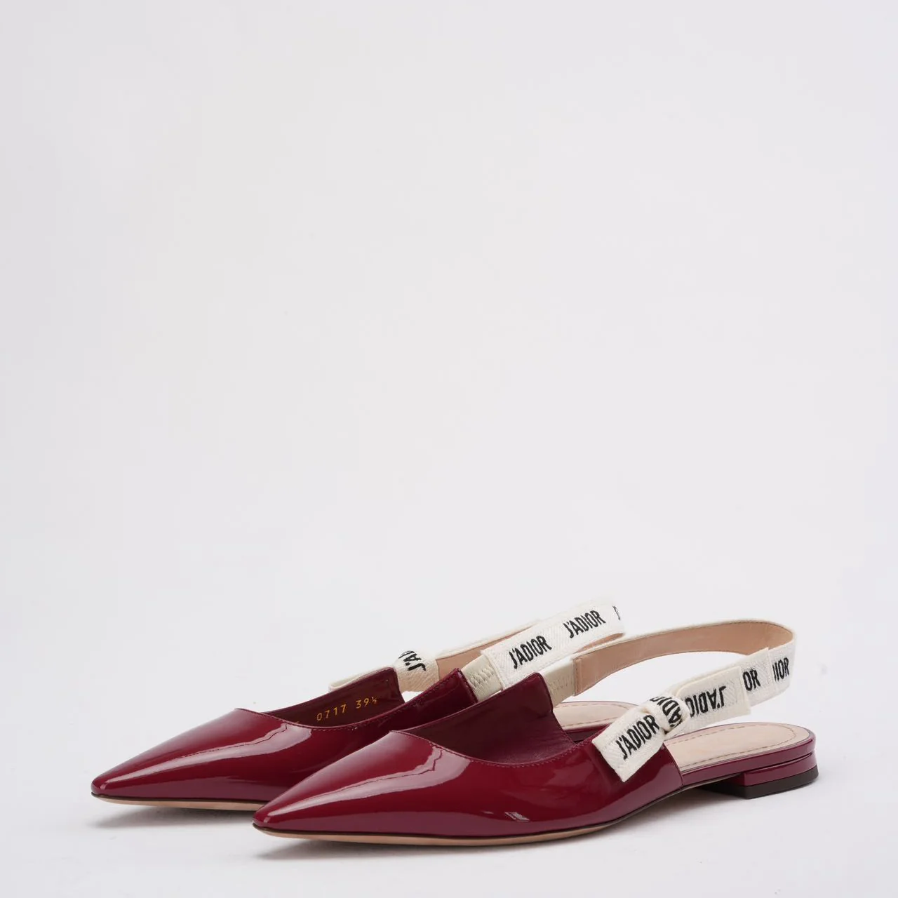 Christian Dior J'Adior Slingback Pumps in Burgundy Patent 39.5