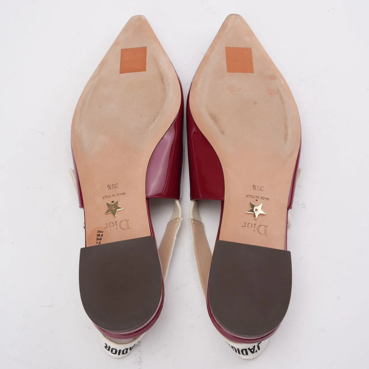 Christian Dior J'Adior Slingback Pumps in Burgundy Patent 39.5