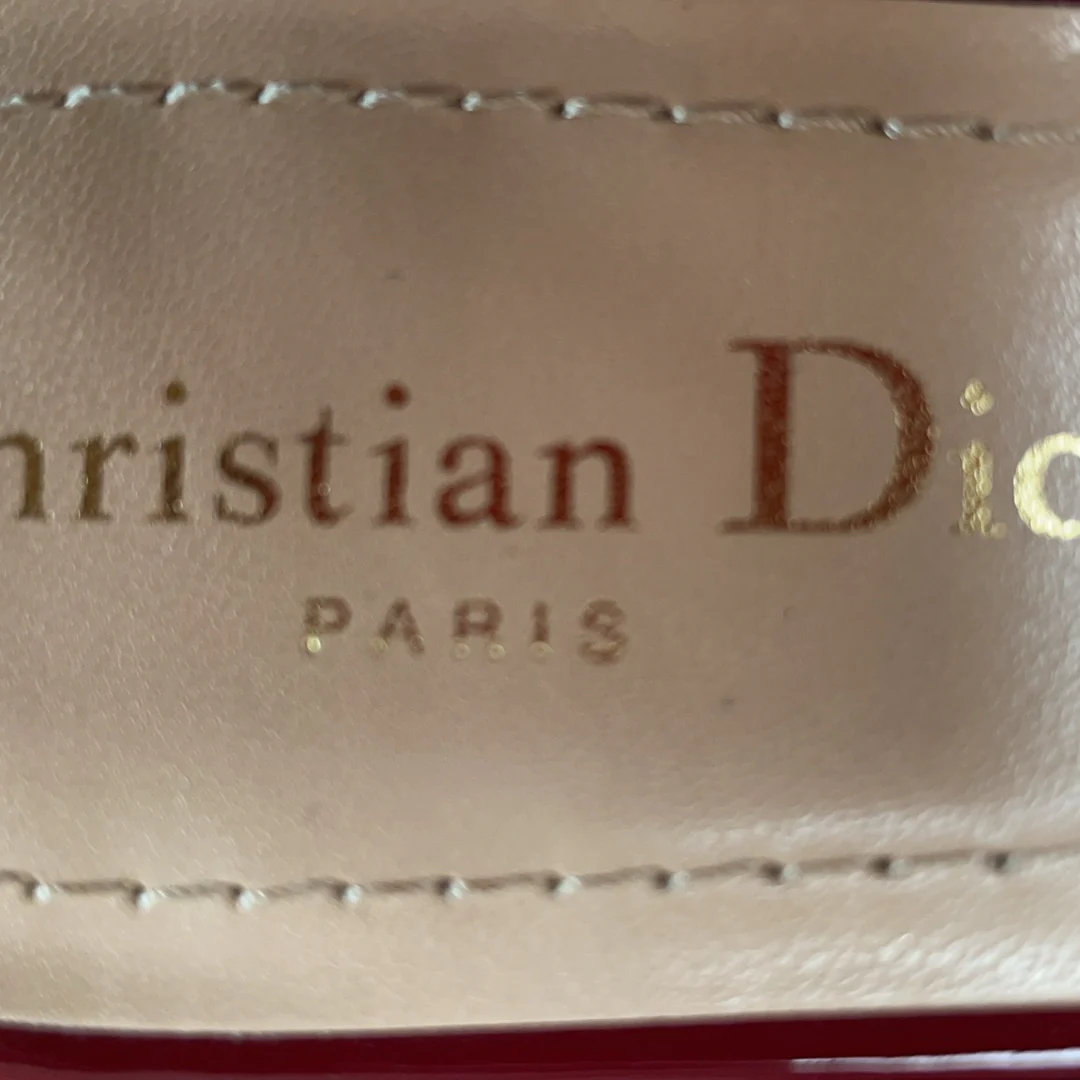 Christian Dior J'Adior Slingback Pumps in Burgundy Patent 39.5
