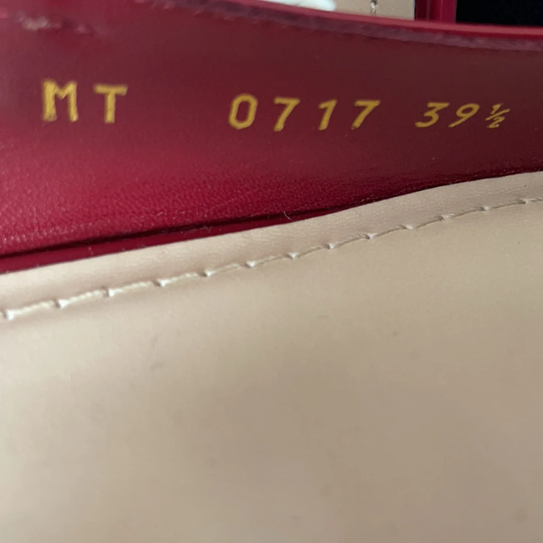 Christian Dior J'Adior Slingback Pumps in Burgundy Patent 39.5