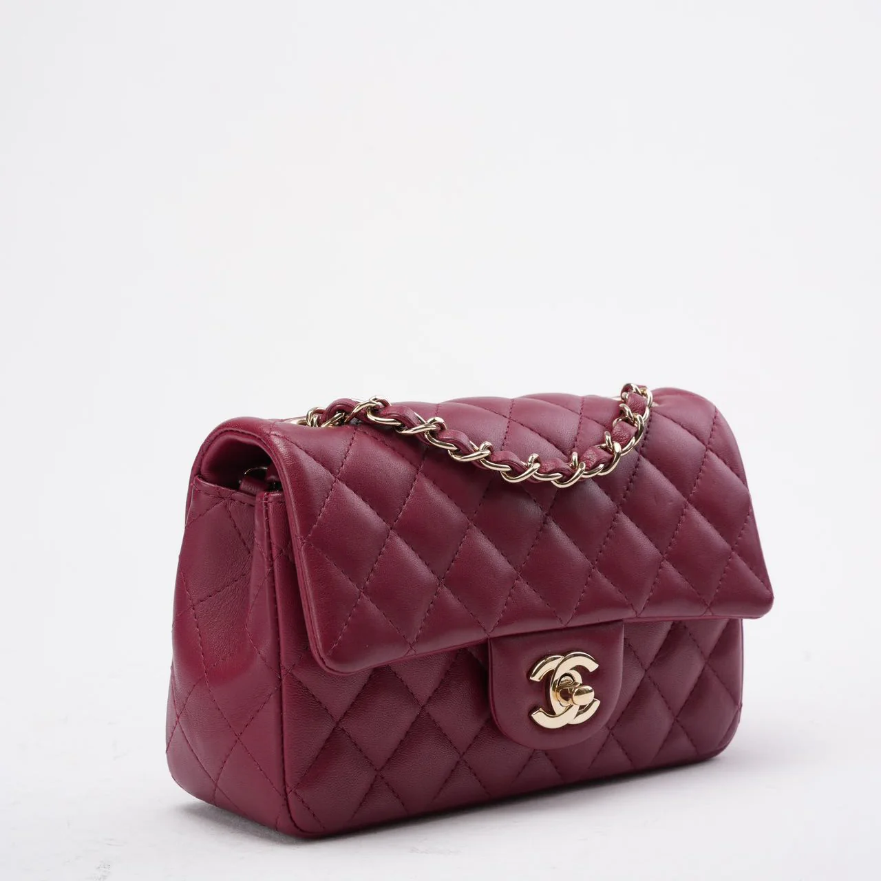 Sac Chanel Mini Classic Flap Rouge Bordeau 2021