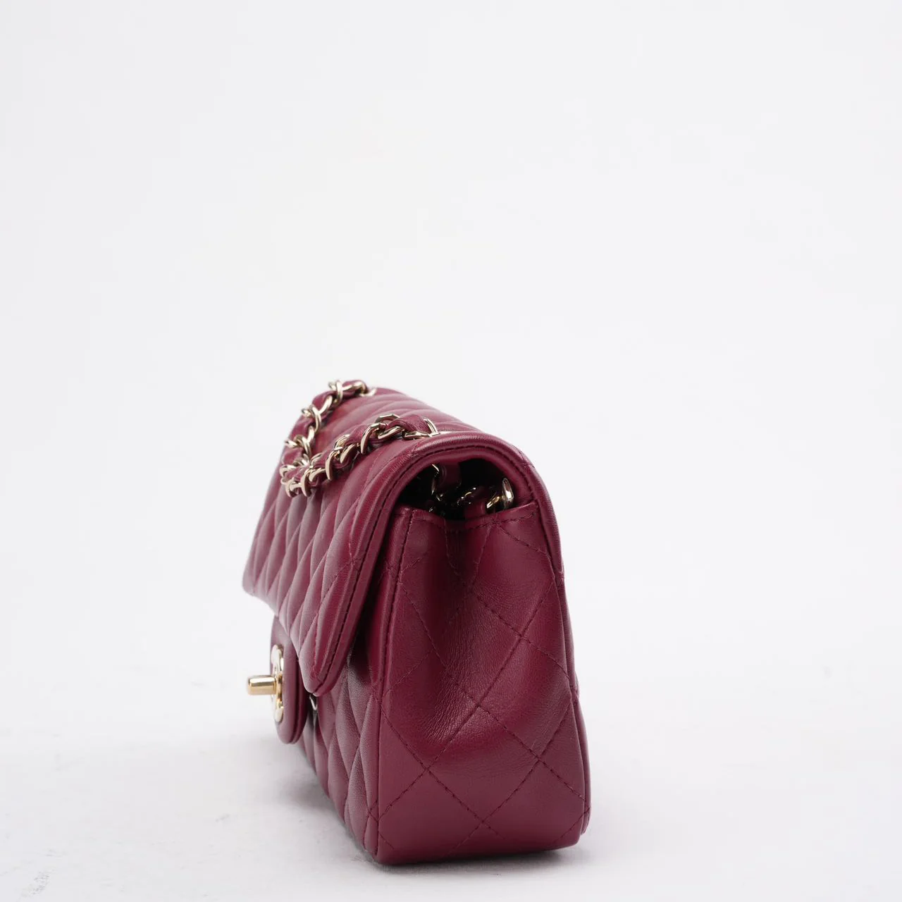 Chanel Burgundy Red Mini Classic Flap Bag 2021