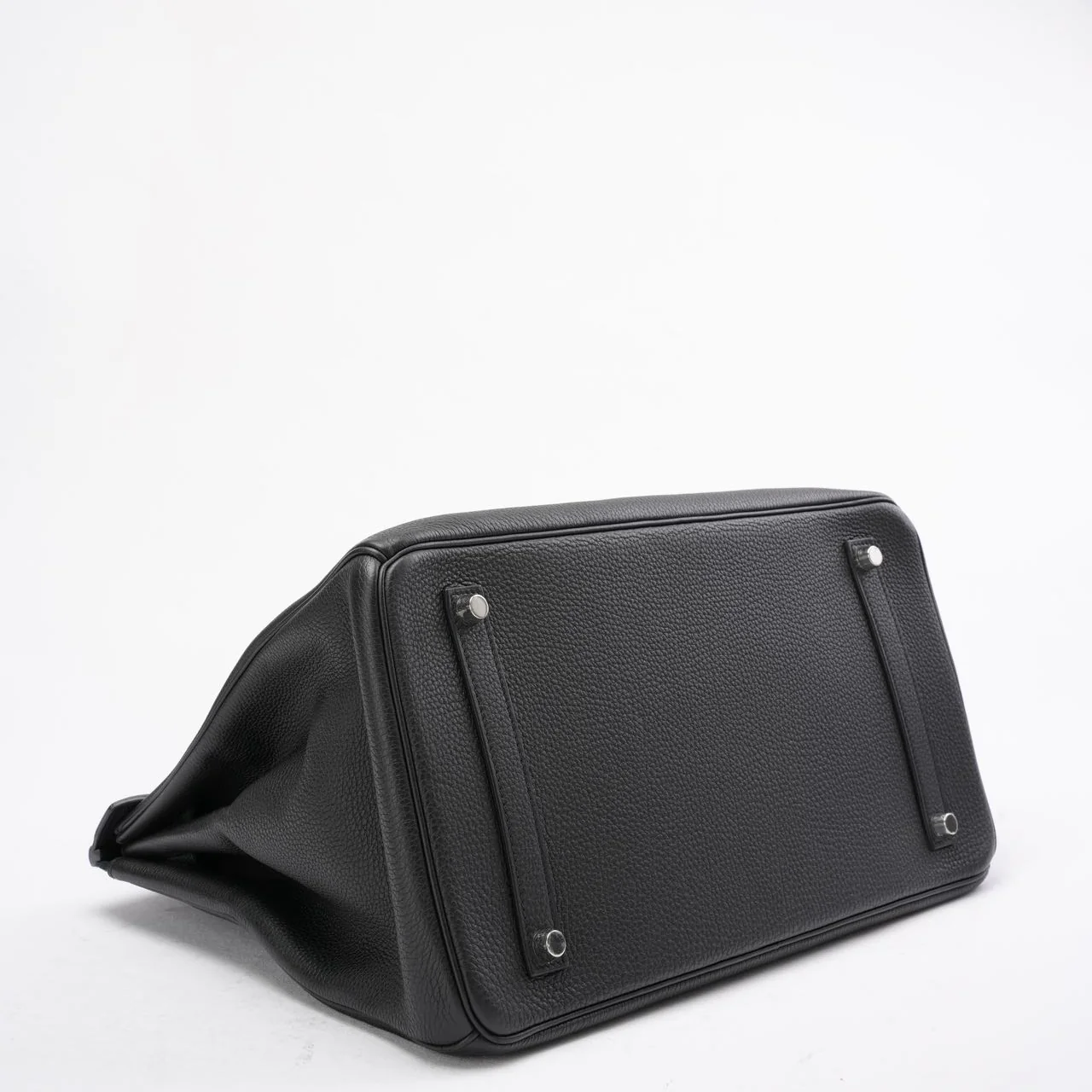 Hermès Black Birkin 35 Retourne Togo Leather Bag with Palladium Hardware 2015