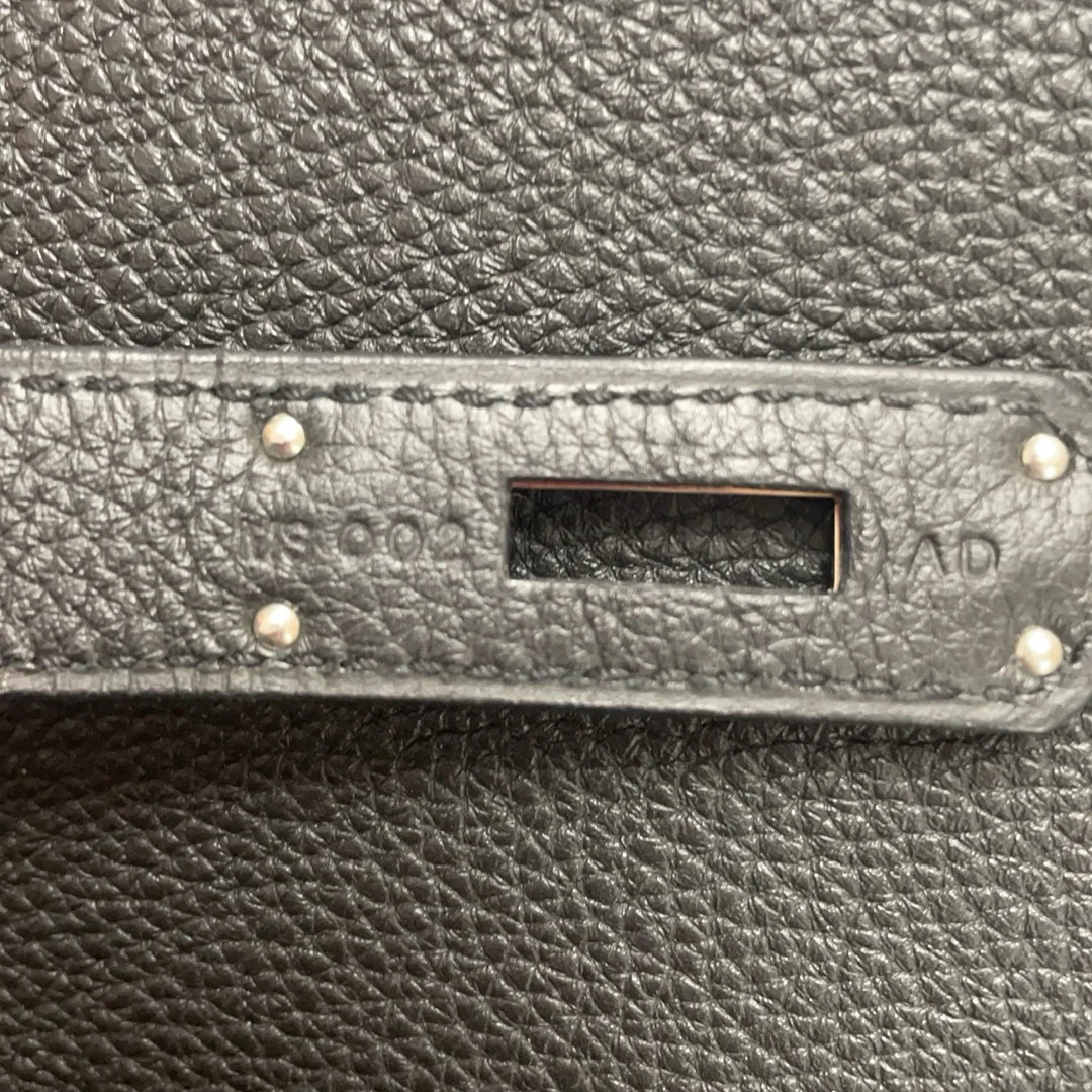 Hermès Black Birkin 35 Retourne Togo Leather Bag with Palladium Hardware 2015