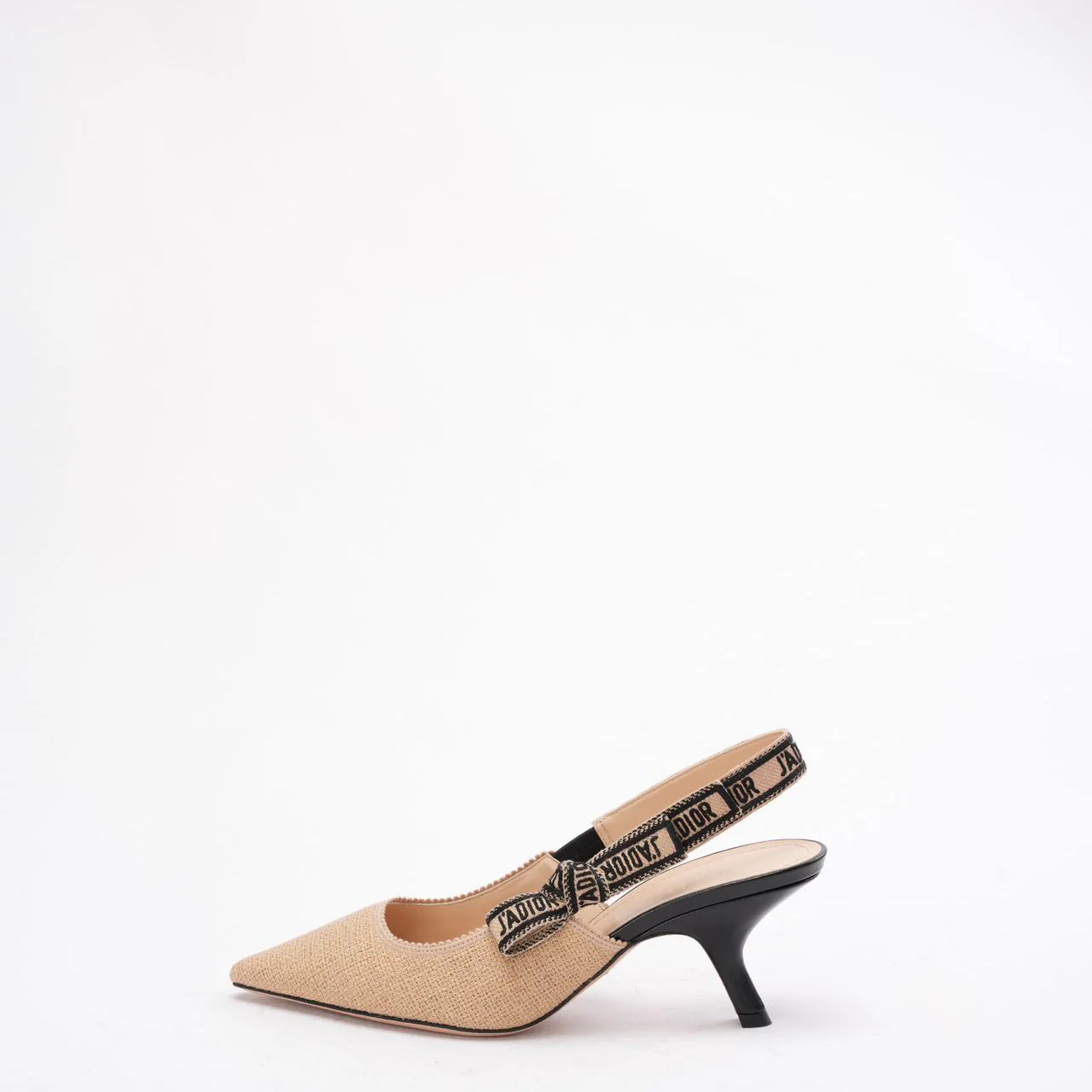 Dior J'Adior Slingback Pumps in Beige Two-Tone Fabric 39D