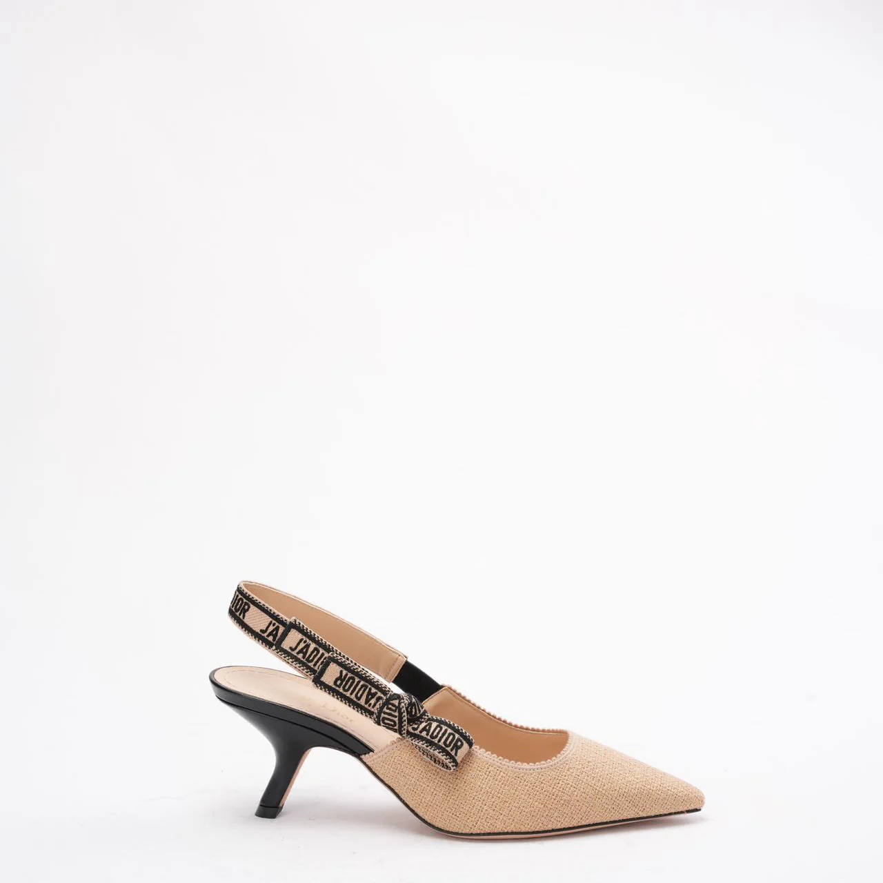 Dior J'Adior Slingback Pumps in Beige Two-Tone Fabric 39D