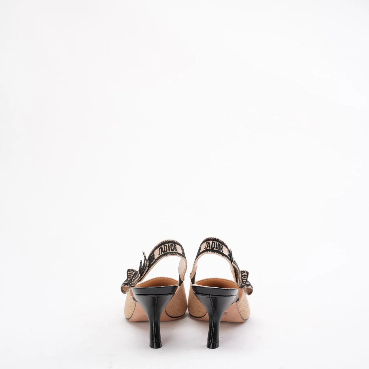 Dior J'Adior Slingback Pumps in Beige Two-Tone Fabric 39D