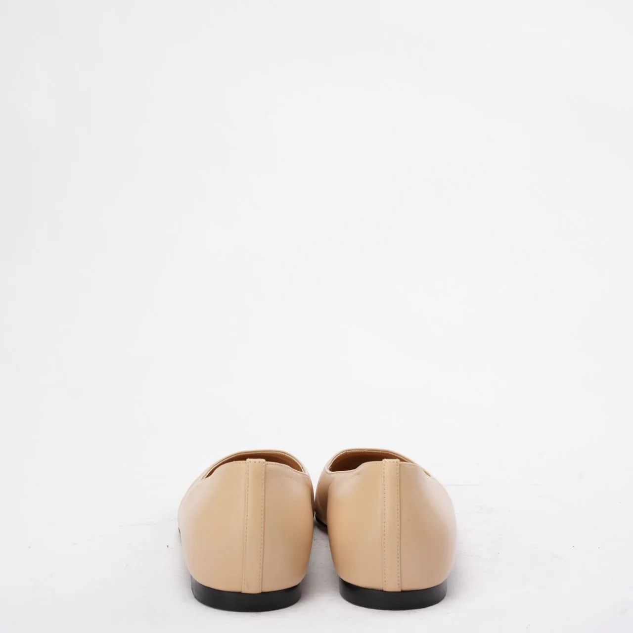 Chanel Beige/Black CC Cap Toe Ballet Flats Size 39.5