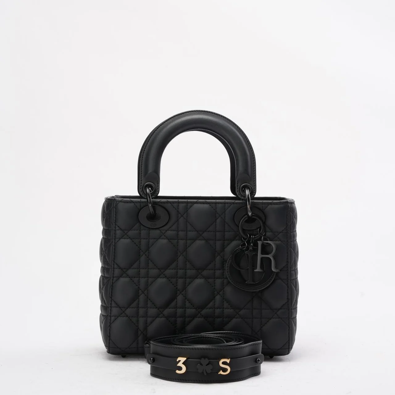 Dior Small Lady Dior My ABCDior Bag in Black Ultramatte 2020