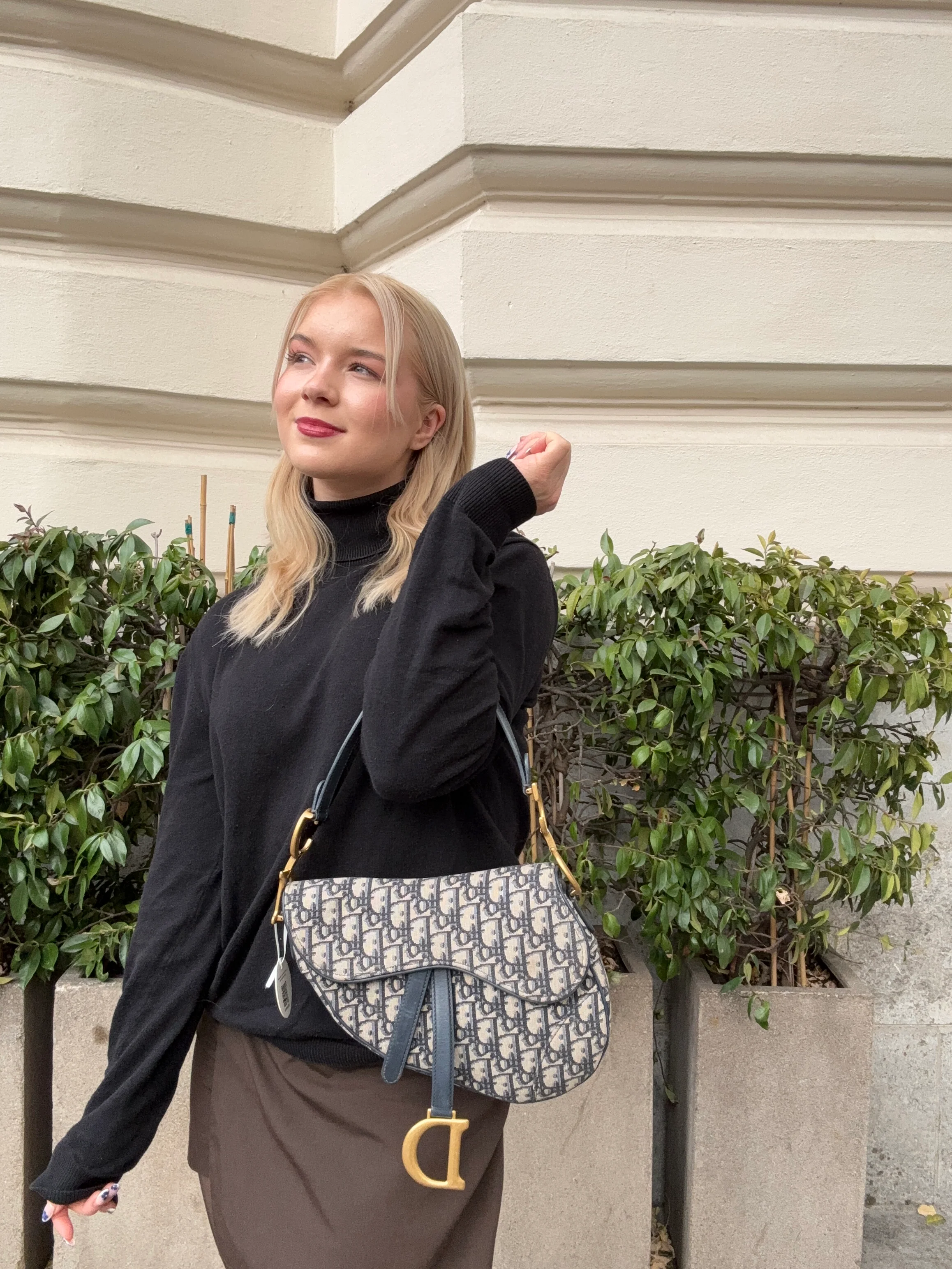 Dior Saddle Bag Medium Blue Oblique Jacquard 2020